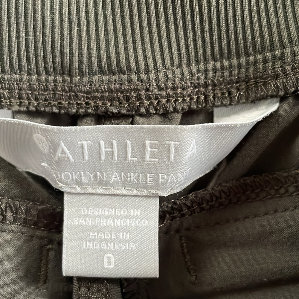 Athleta Brooklyn Ankle Pants - Olive Green